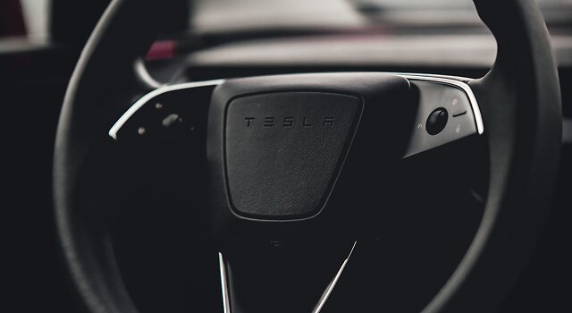 Logo Tesla stuur