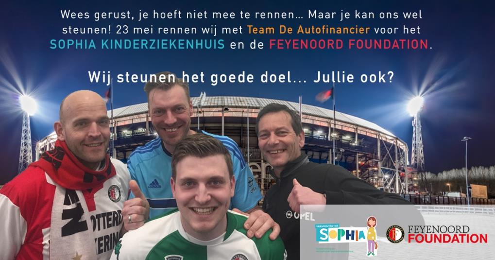 team autofinancier steunt goede doel